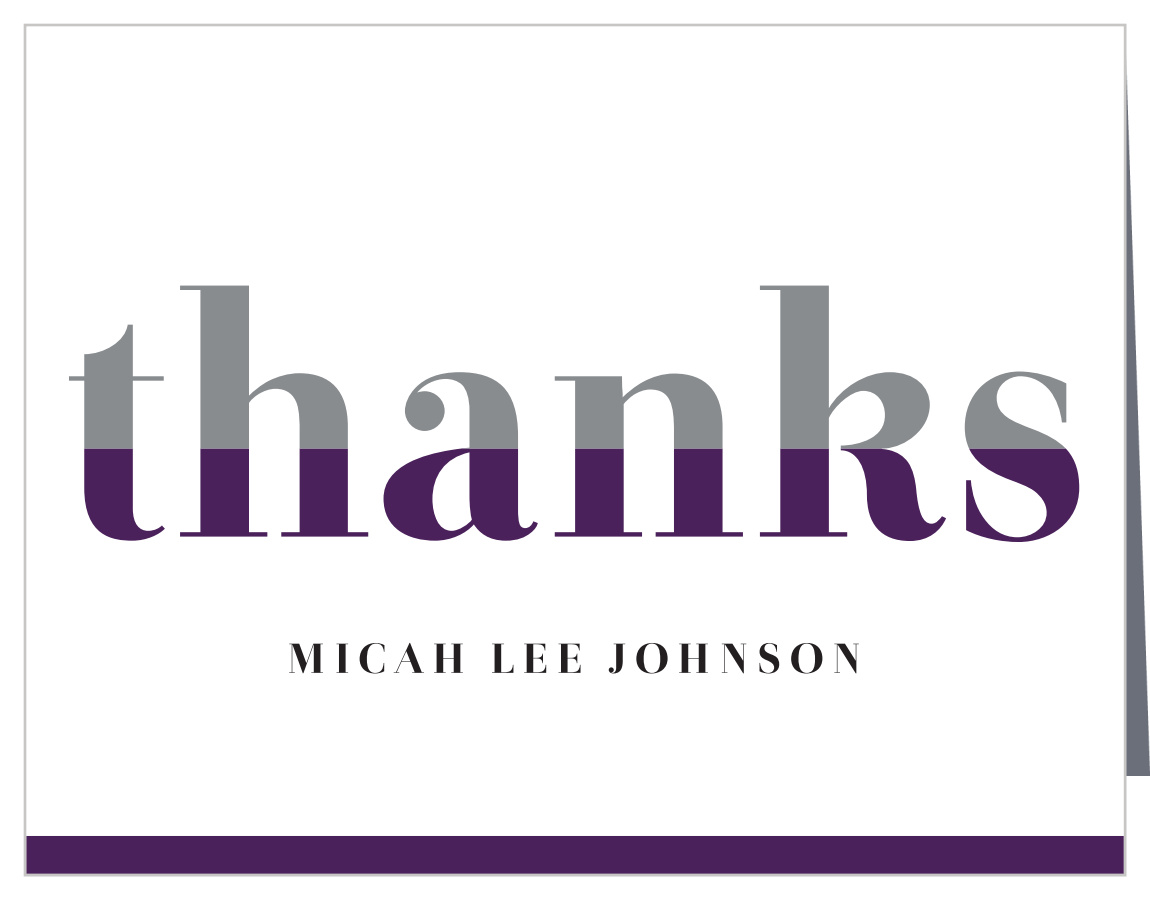 Colorblock Party Graduation Thank You Cards