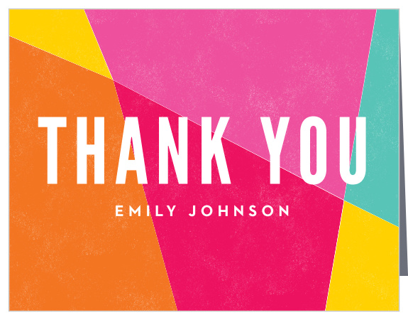 Neon Lights Graduation Thank You Cards