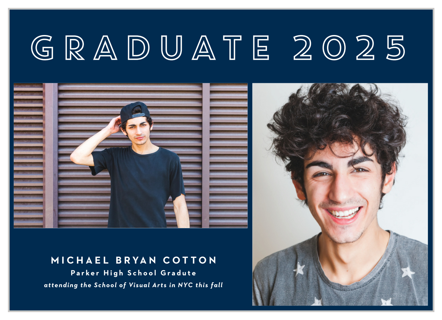 Outlined Excellence Graduation Announcements