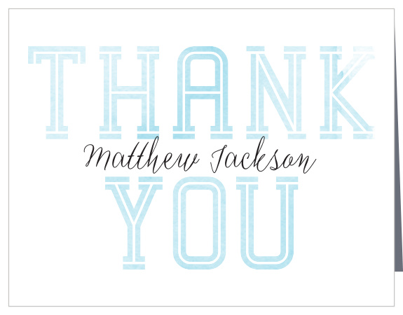 Painted Varsity Graduation Thank You Cards