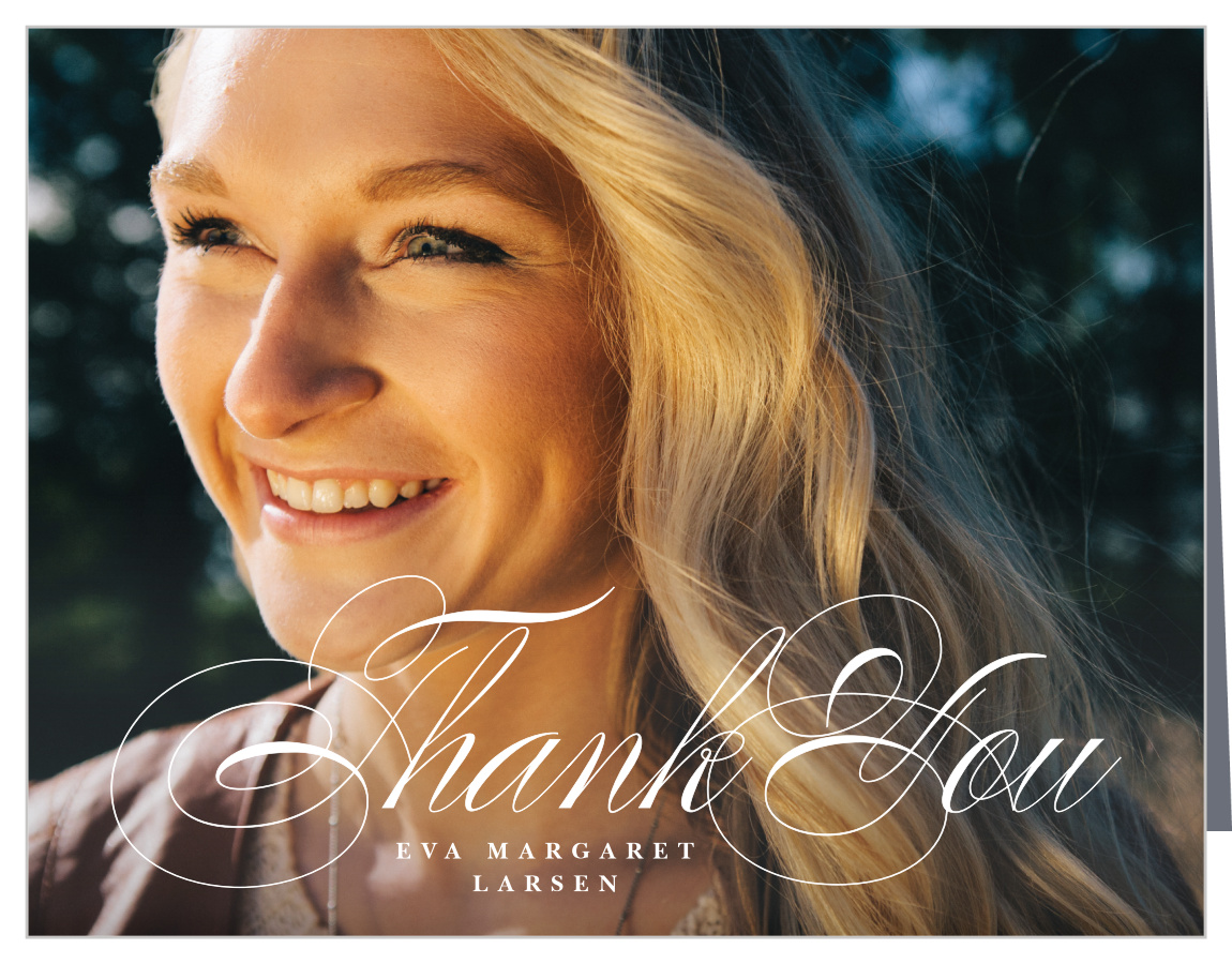 Elegant Grad Graduation Thank You Cards