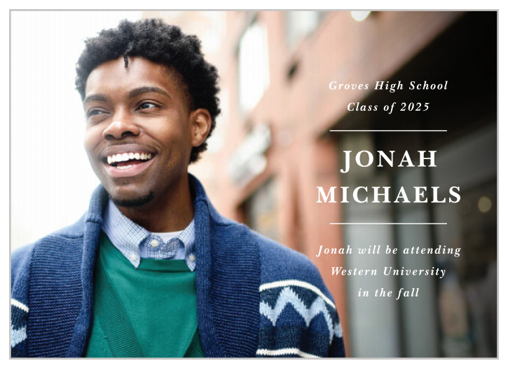 Announce your big achievement with our Proper Type Graduation Announcements.