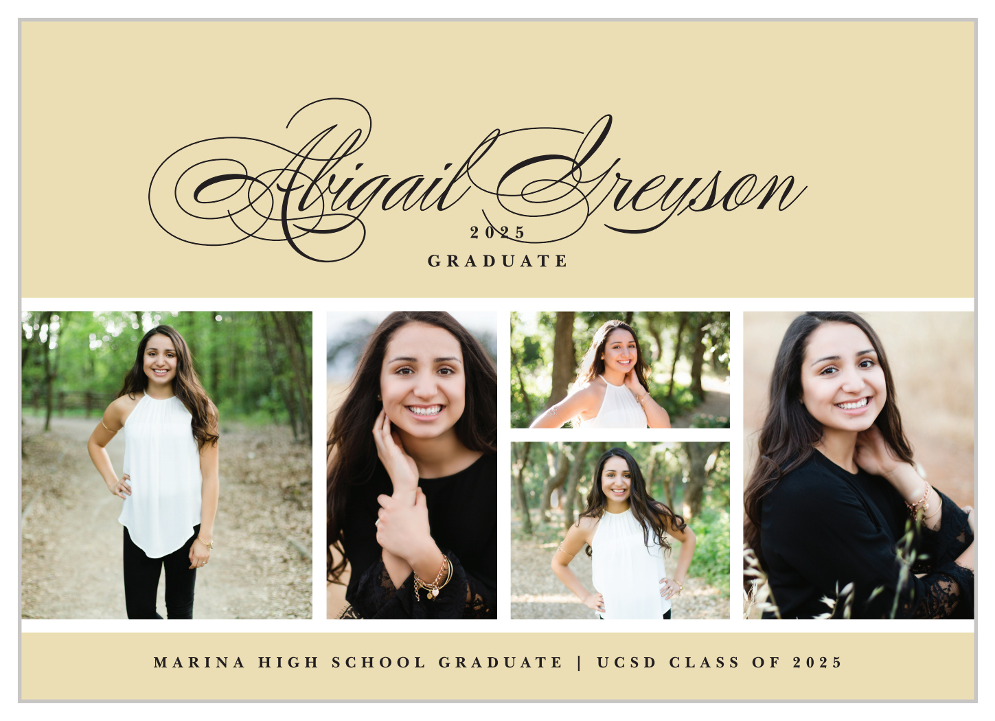Classy Script Graduation Invitations