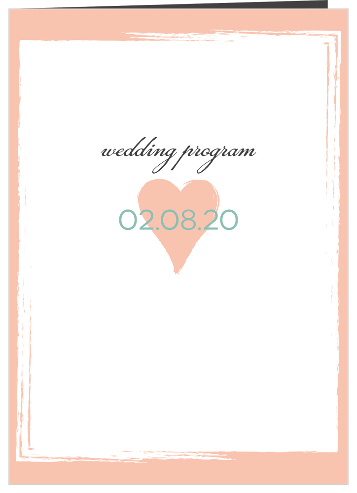 Photo Heart Wedding Programs