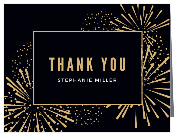 Firework Party Graduation Thank You Cards