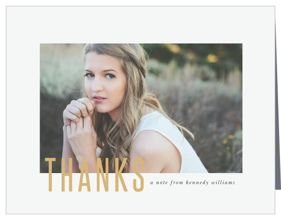 Gilded Year Graduation Thank You Cards