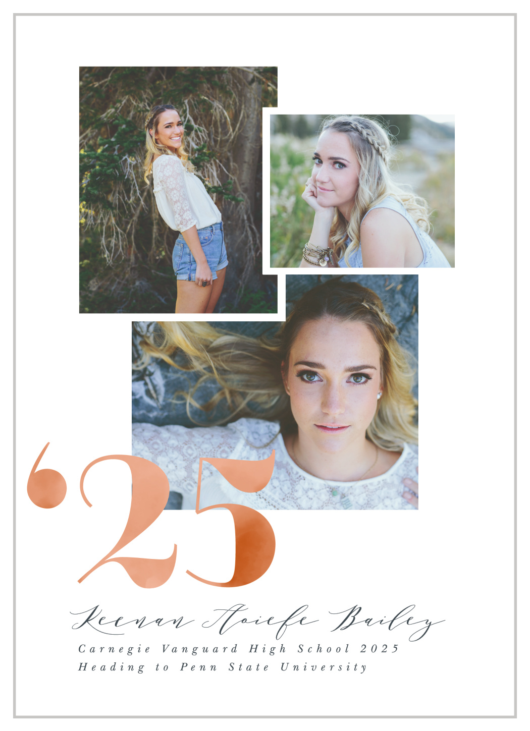Blissful Year Graduation Announcements