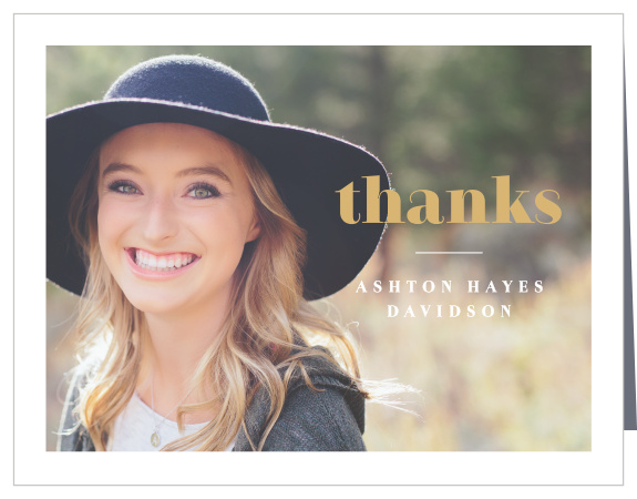 Contemporary Scholar Graduation Thank You Cards