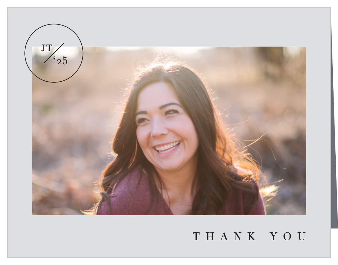 Buttoned Mod Graduation Thank You Cards
