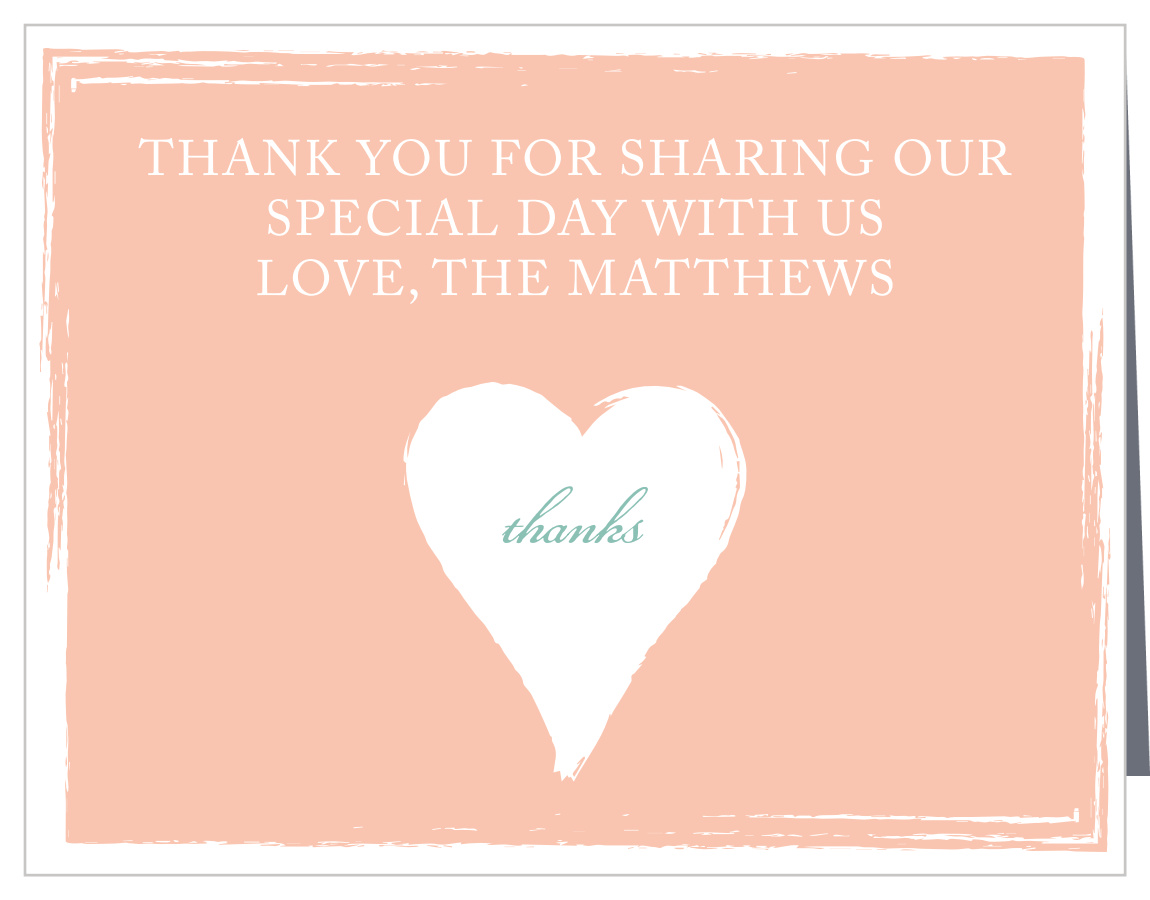 Photo Heart Wedding Thank You Cards