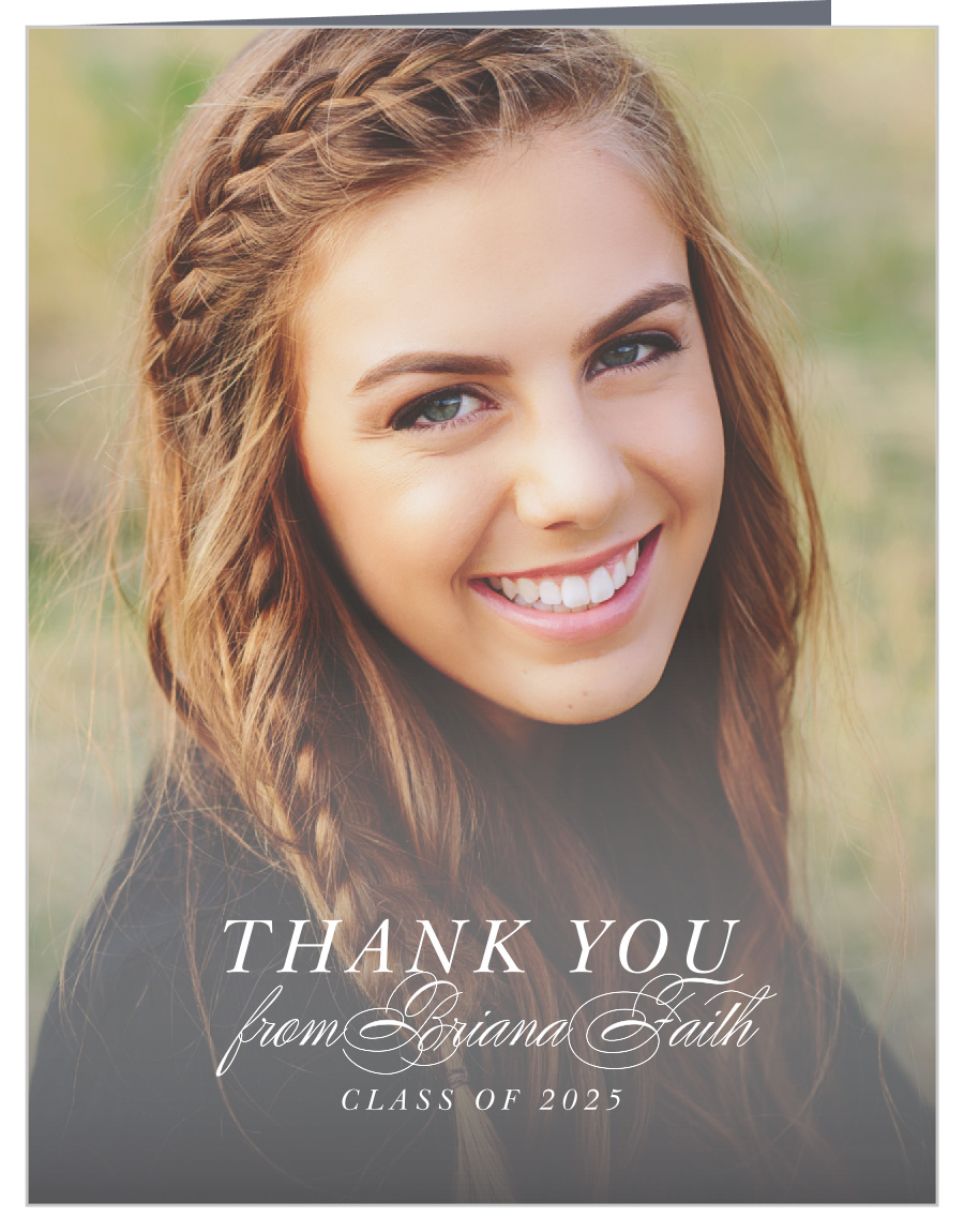 True Classic Graduation Thank You Cards