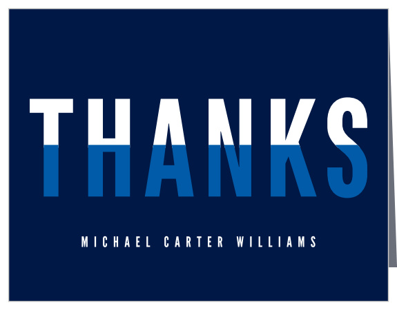 Show gratitude to all of your friends and family with our Bold Colorblock Graduation Thank You Cards!