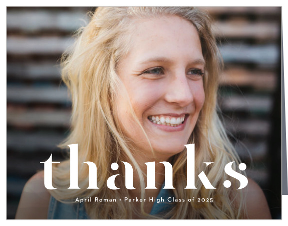 Minimal Style Graduation Thank You Cards