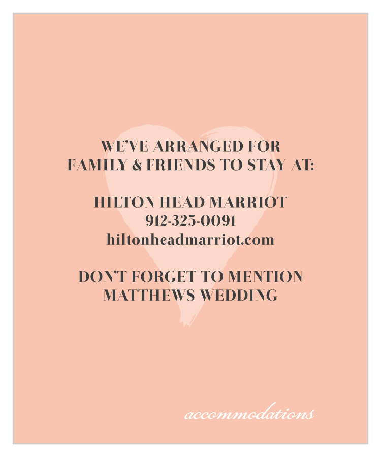 Photo Heart Accommodation Cards