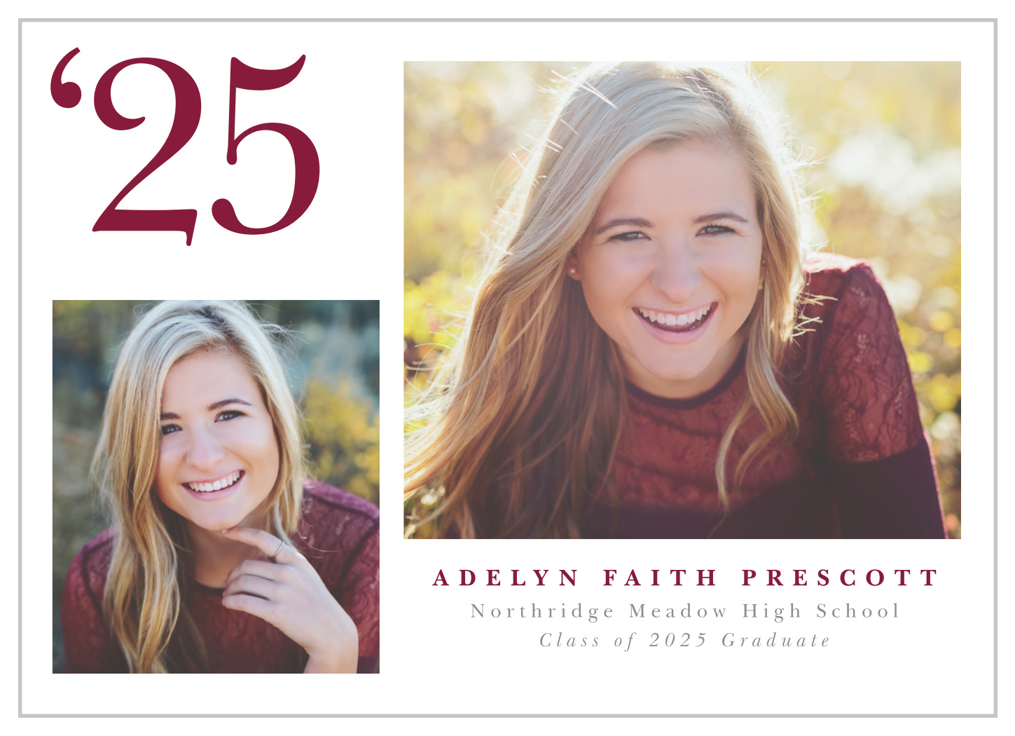 Bold Photo Graduation Announcements