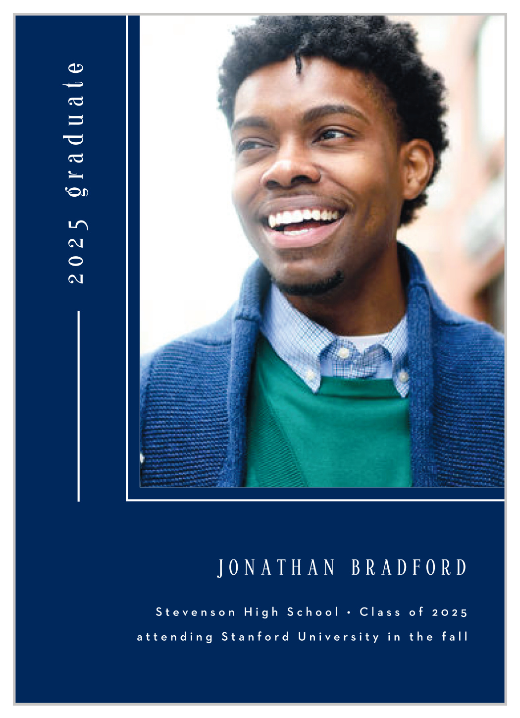 Vertically Stated Graduation Announcements