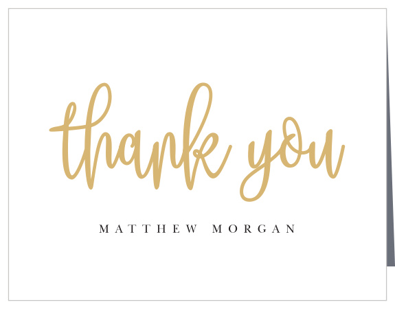 Let your family and friends know how much you appreciated their support with the chic look of our Shining Grad Graduation Thank You Cards.