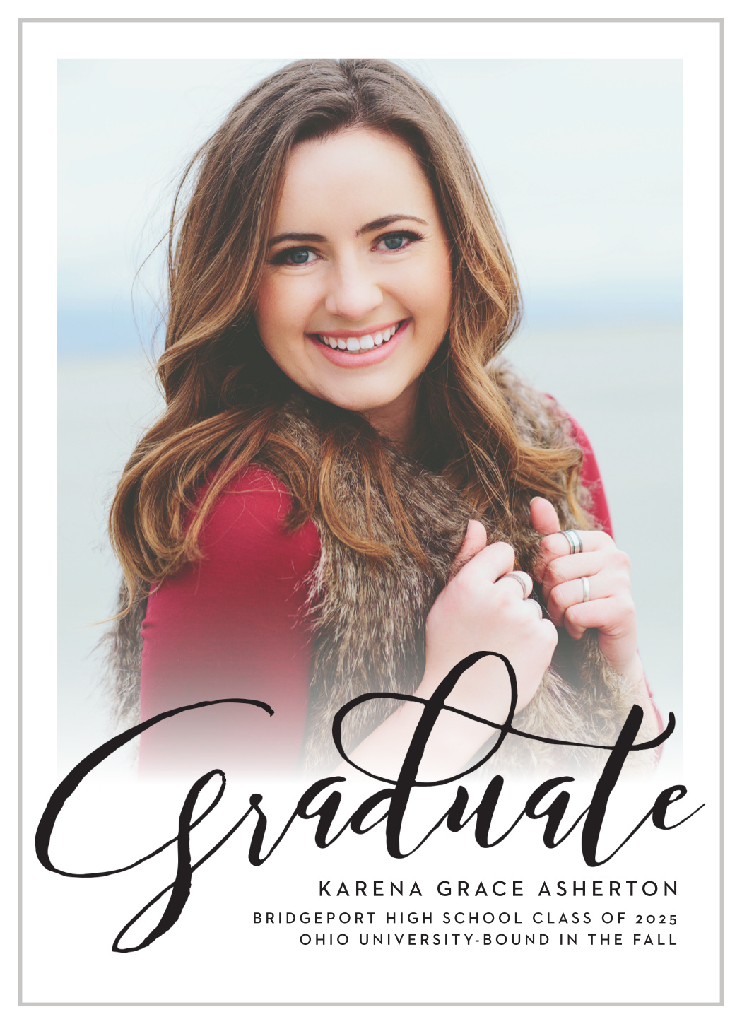 Rough Script Graduation Announcements