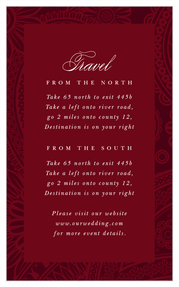 Forever Paisley Direction Cards