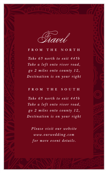 Forever Paisley Direction Cards