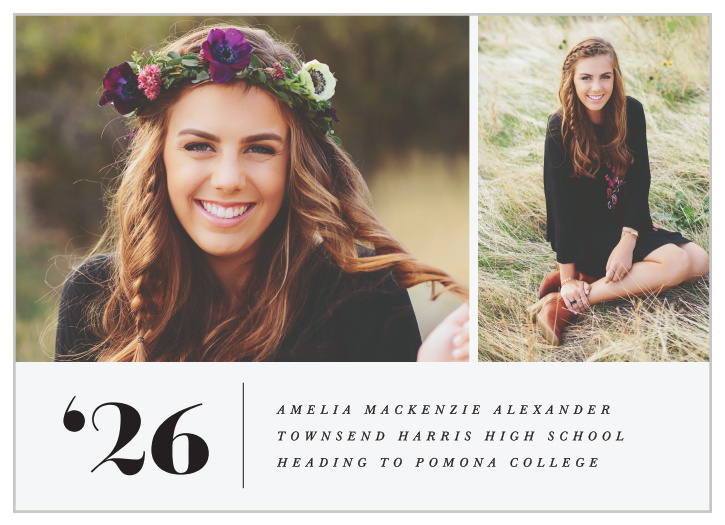 Let your friends and family know of your momentous accomplishment with the chic look of our Minimalista Chic Graduation Announcements.