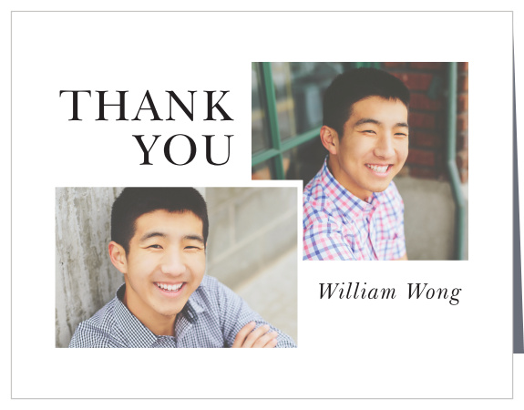 Be sure to let your family and friends know that you appreciate their endless support with our Proud Panels Graduation Thank You Card!