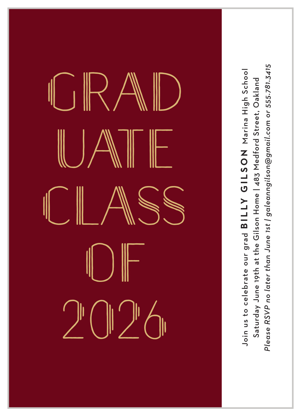 Graduating With Class Graduation Invitations