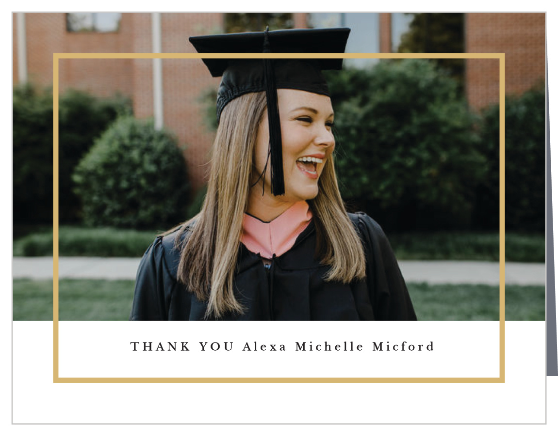 Formal Frame Graduation Thank You Cards