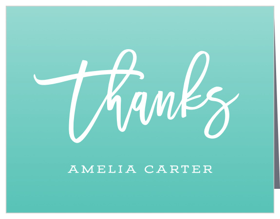 Paintbrush Lettering Graduation Thank You Cards