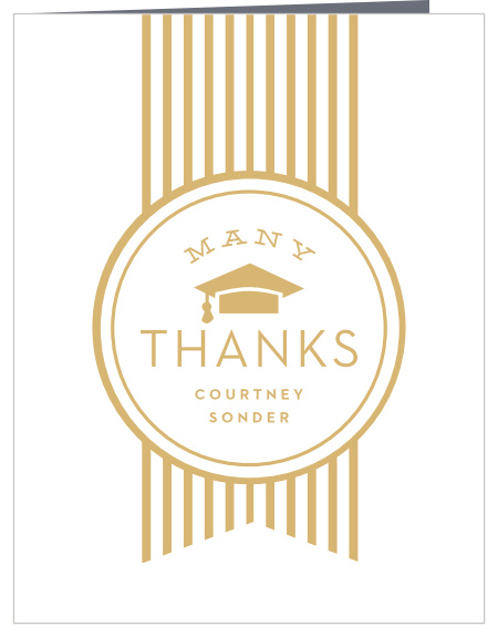 Ribbon Seal Graduation Thank You Cards