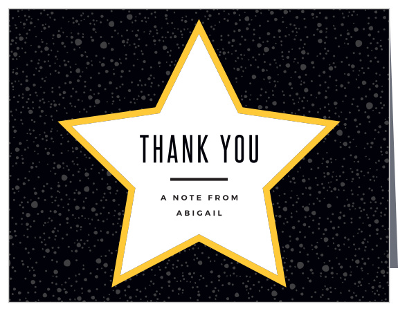 Thank your family and friends for attending your event with our Hollywood Movie Children's Birthday Party Thank You Cards!