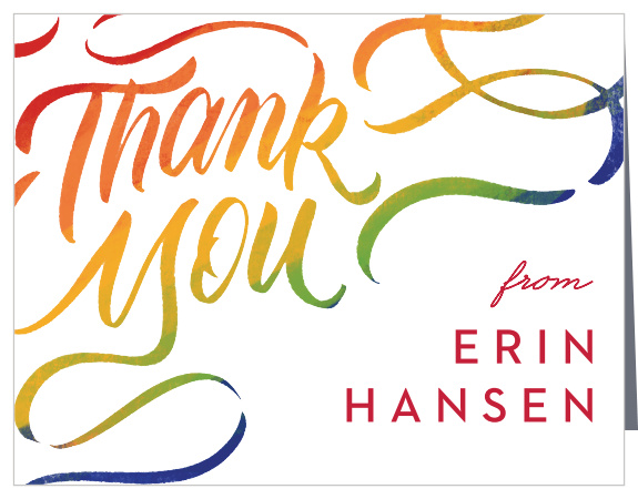 Let close friends and family know how much you appreciated their support on the big day with our Rainbow Art Party Children's Birthday Party Thank You Cards.
