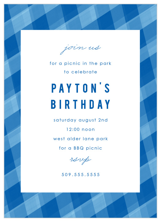 Celebrate your special day with your close friends and family when you utilize our Vibrant Picnic Children's Birthday Party Invitations.