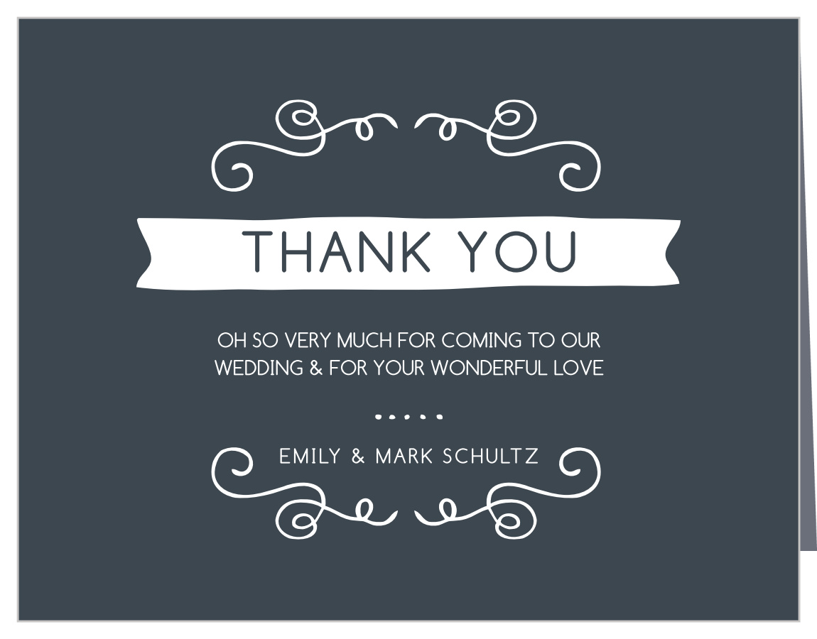 Surrounding Swirls Wedding Thank You Cards