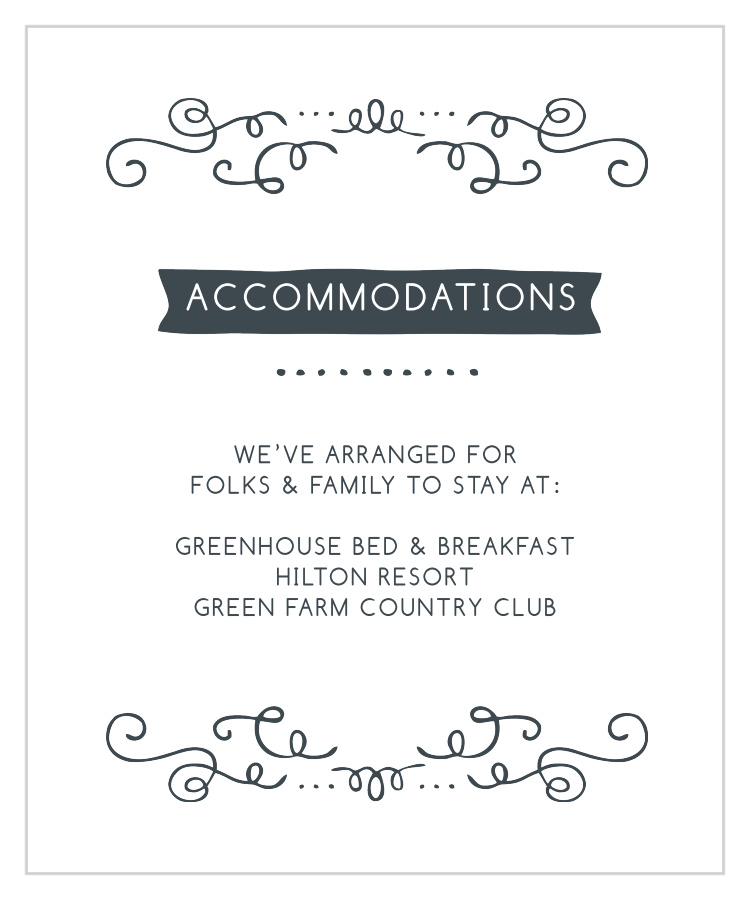 Surrounding Swirls Accommodation Cards