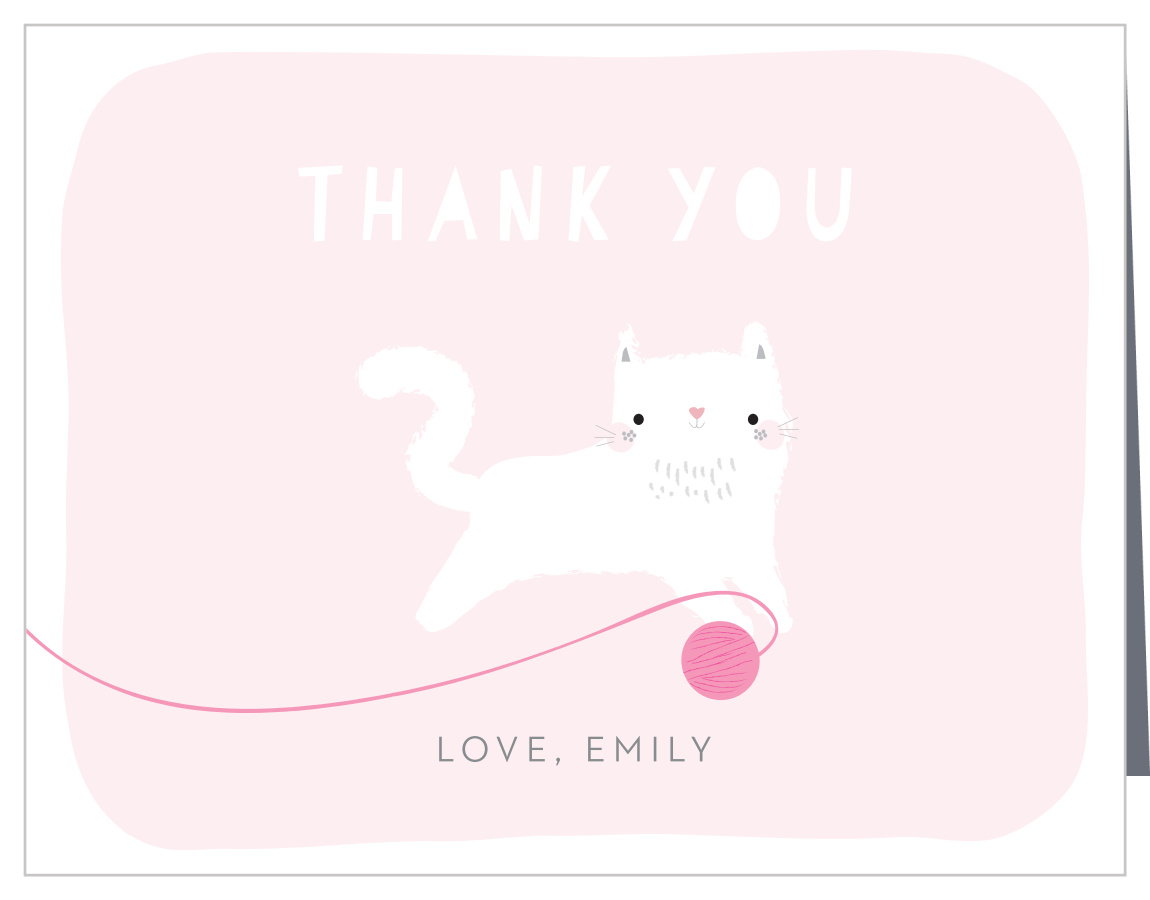 Oh Meow Children's Birthday Thank You Cards
