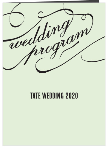 Our Flourish Names wedding program is a perfect match to the rest of the Flourish Names wedding suite.