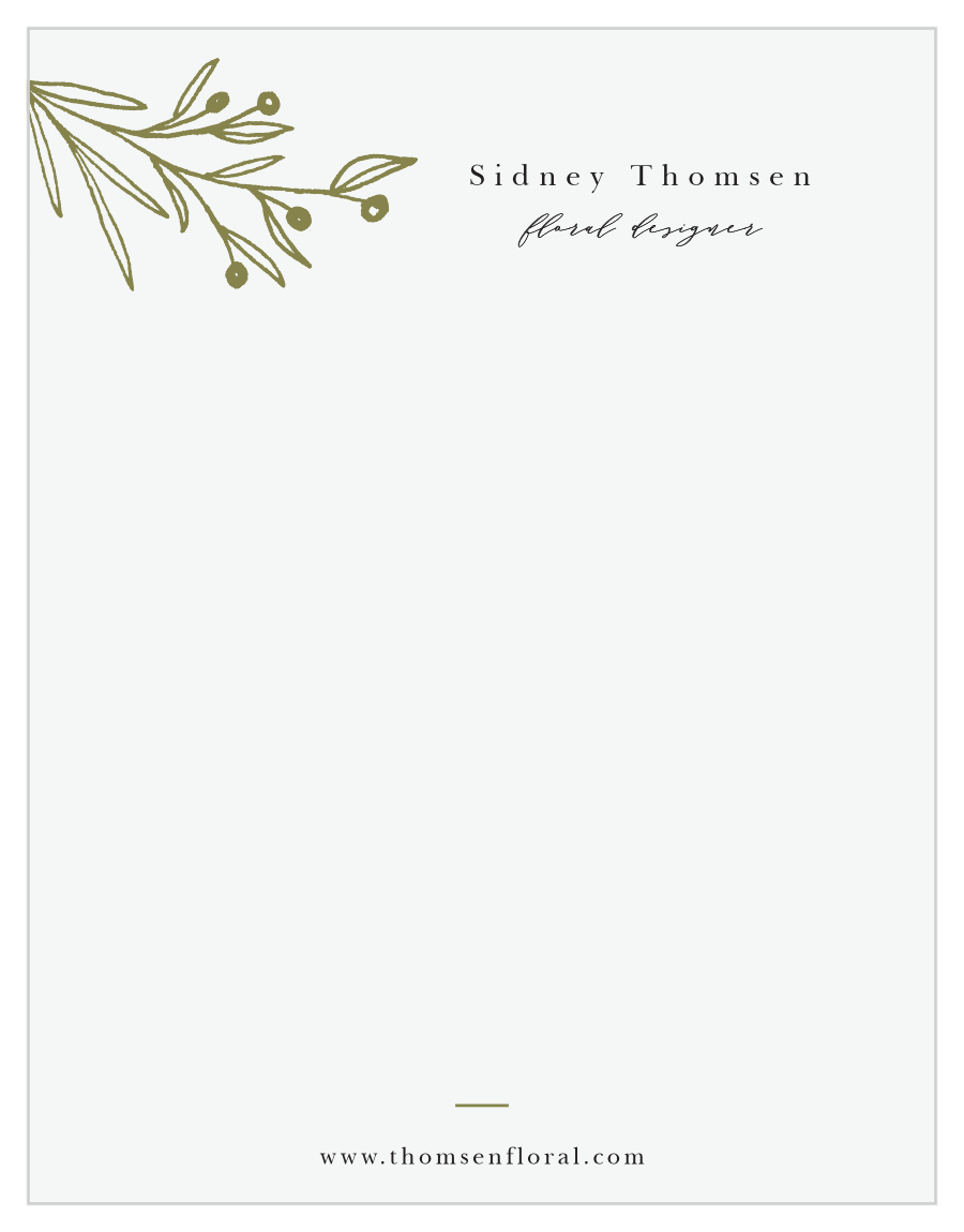 Botanical Illustration Business Stationery