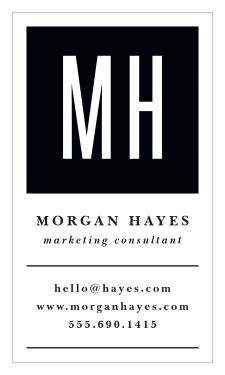 Make the perfect impression with our Squared Monogram Business Cards. 