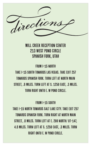 Flourish Names Direction Cards
