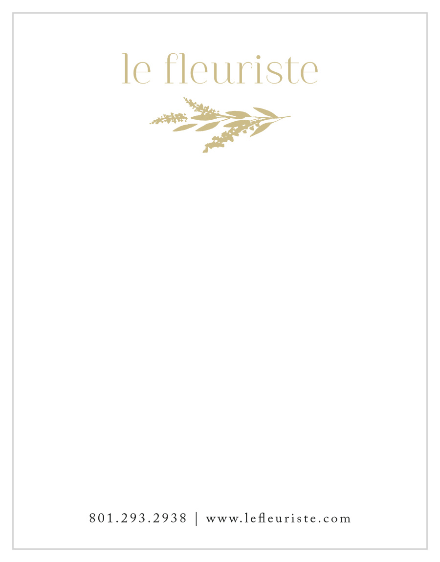Florist Branch Business Stationery