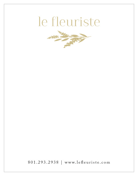 Florist Branch Business Stationery