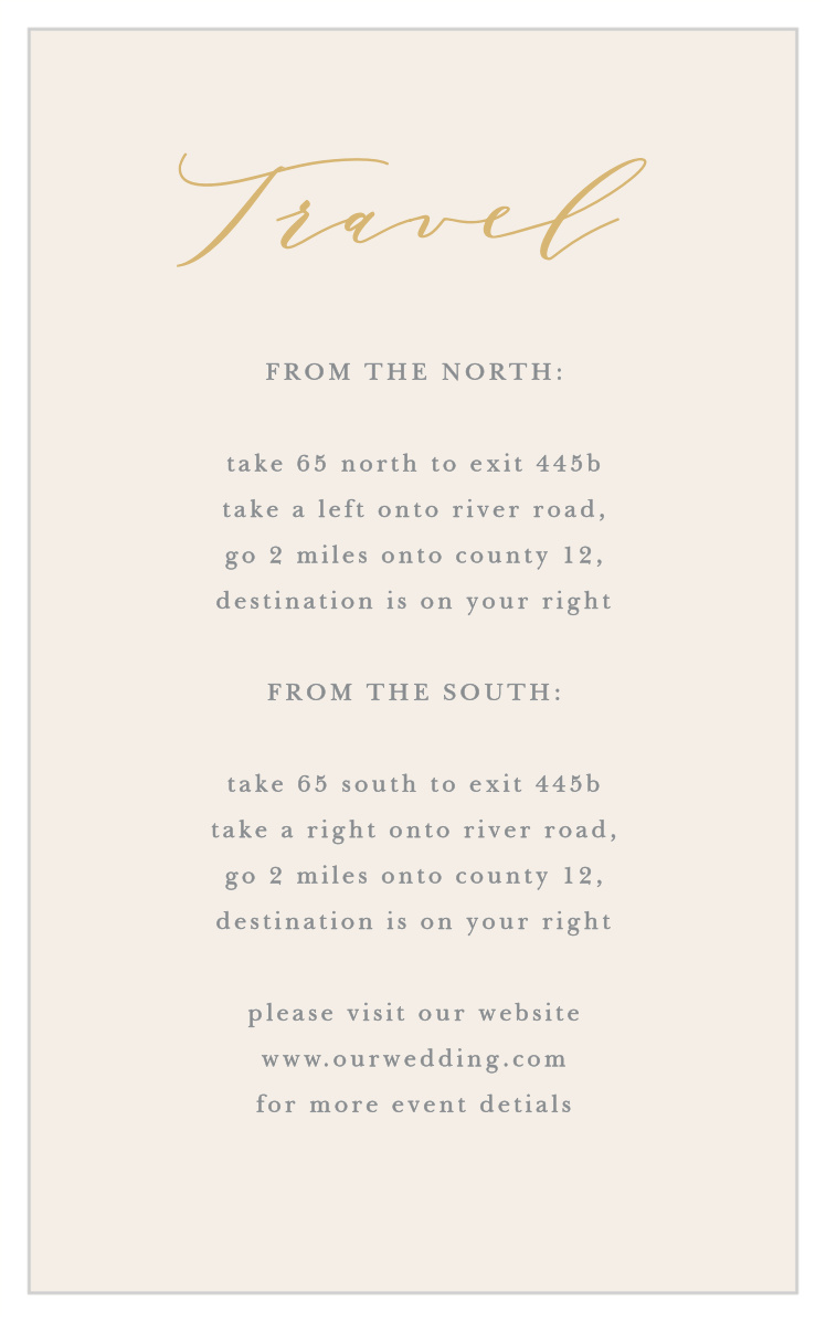 Pure Simple Lines Direction Cards
