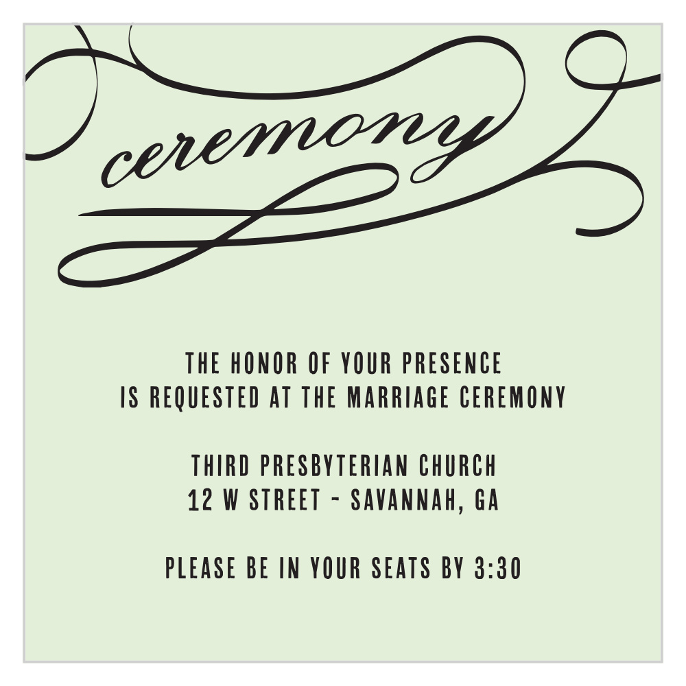 Flourish Names Ceremony Cards