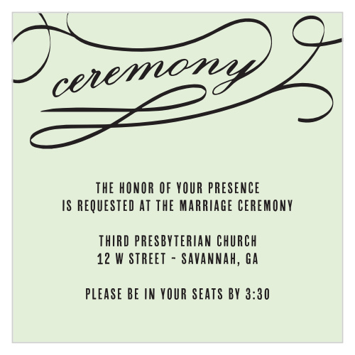 Flourish Names Ceremony Cards