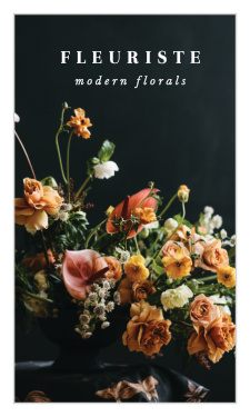 If you're looking for a card that will showcase your work for all potential clientele who receive them, then don't go much further than the Moody Floral Business Cards!