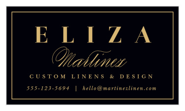 Elegantly and professionally promote your services with our Timeless Frame Business Cards!