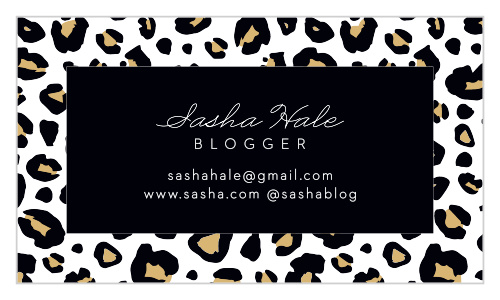 Add some glitz and glam to help promote your expertise with our Leopard Print Business Cards!