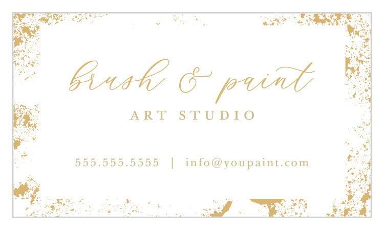Sponge Paint Business Cards