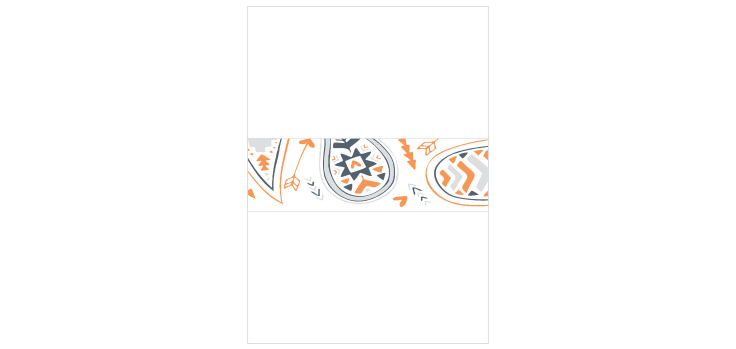 Modern Paisley Wedding Belly Bands